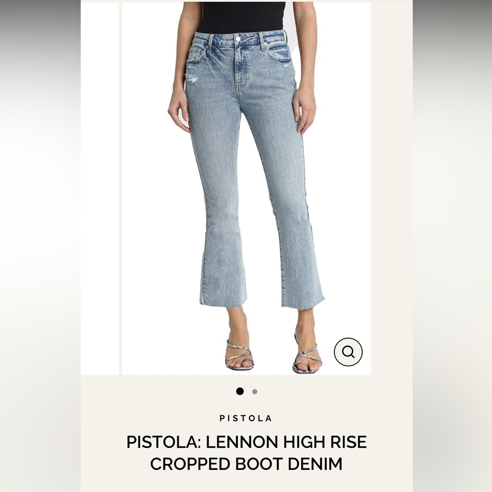 PISTOLA: LENNON HIGH RISE CROPPED BOOT DENIM Size 27